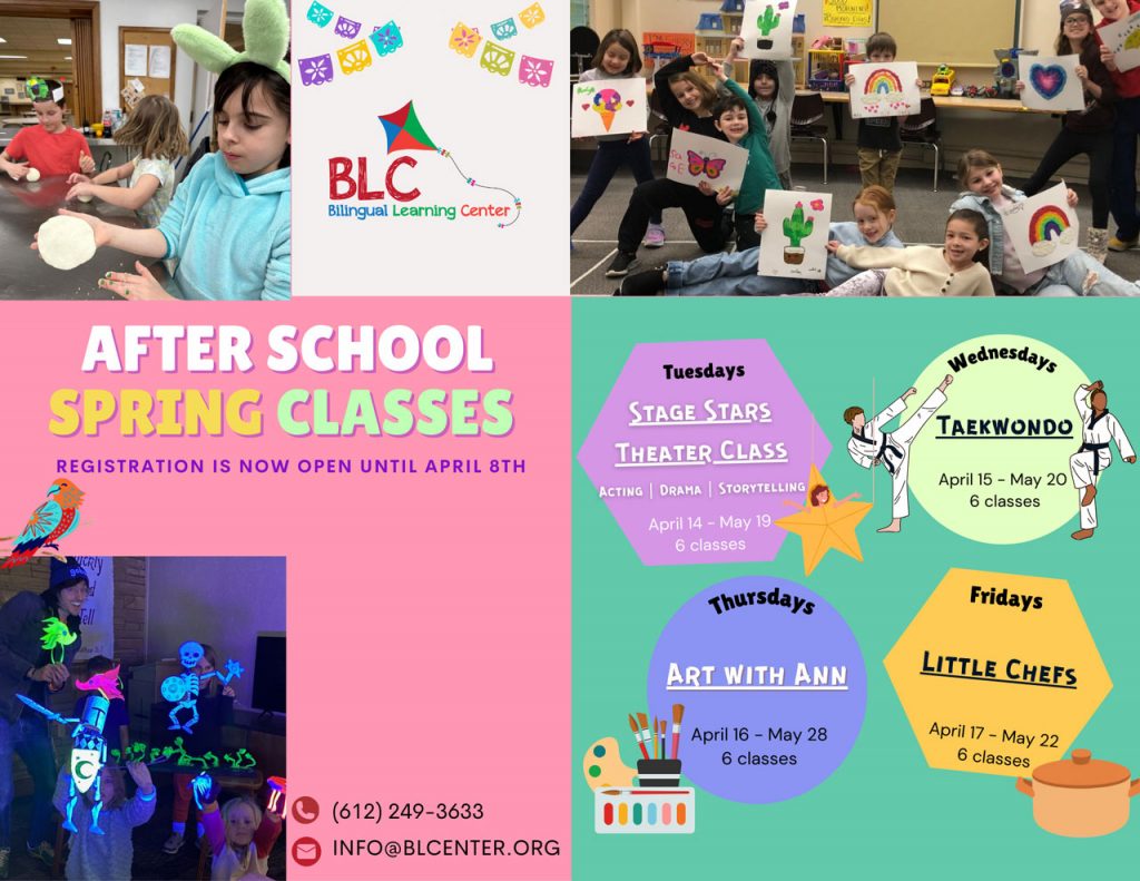 After School Classes for Hale neighborhood: Tuesday Theater class starting Feburary 3rd, Wednesday Taekwondo starting first week of February, Thursdays Arts and crafts class for First, Second and third graders, Friday Cooking Class for Kinder, 1st grade, 2nd grade, 3rd grade, 4th grade and 5th graders.